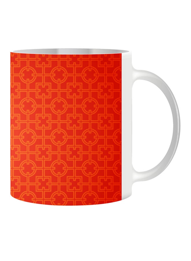 giftex Special Chinese Red Design With China Theme Mug White/Yellow/Red