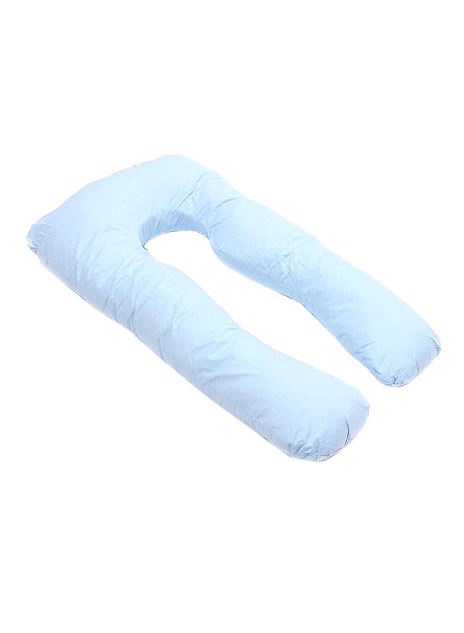U-Shaped Maternity Pillow Cotton Blue 70x130cm