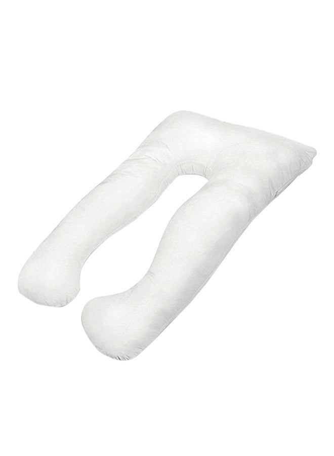 U-Shaped Maternity Pillow Cotton White 100x120cm - Image 1