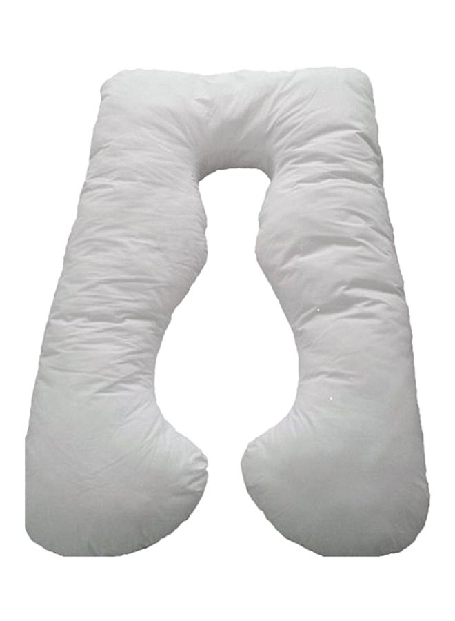 U-Shaped Maternity Pillow Cotton White 75x125cm