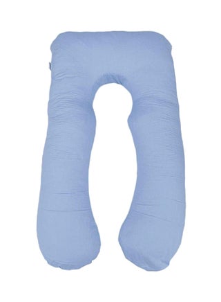 U-Shaped Maternity Pillow Cotton Blue 80x120cm - v1533216506/N16105127A_1