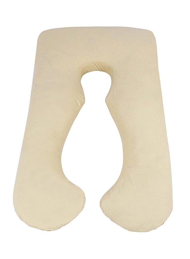 U-Shaped Maternity Pillow cotton Beige 80x120cm 