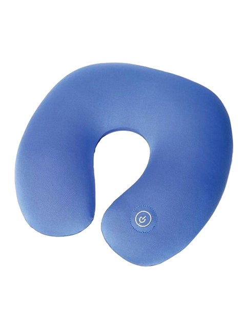 Neck Massager Travel Pillow Polyester Blue 11x31cm