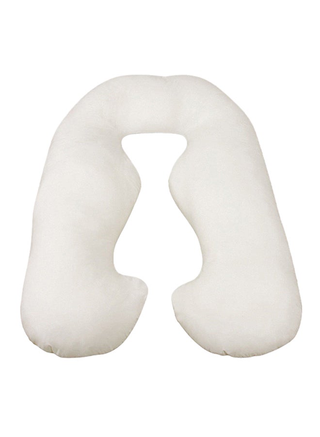 U-Shaped Maternity Pillow Cotton White 120x80cm - v1533216585/N16105255A_1