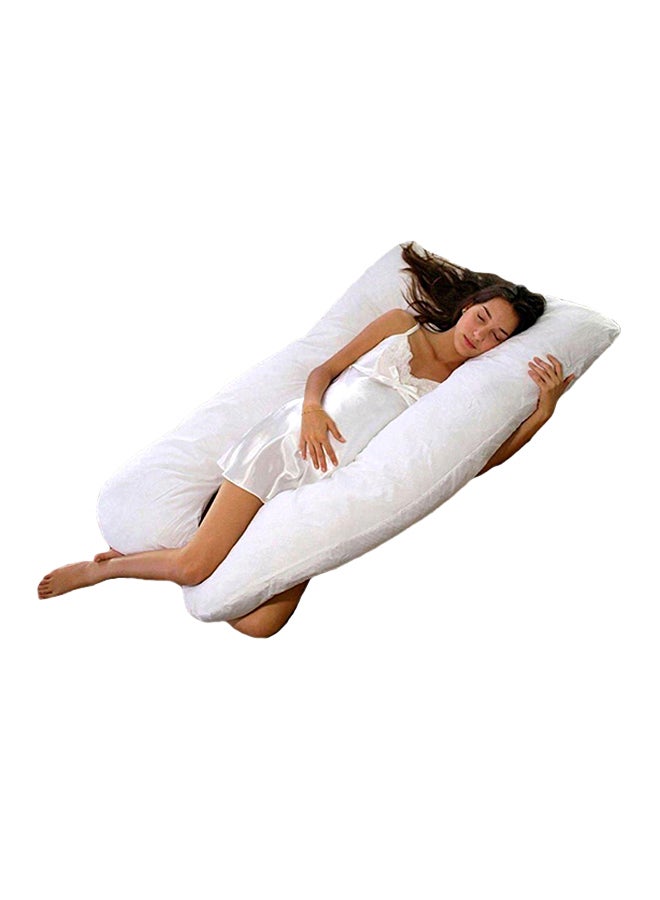 U-Shaped Maternity Pillow Cotton White 120x80cm - v1533216585/N16105255A_2