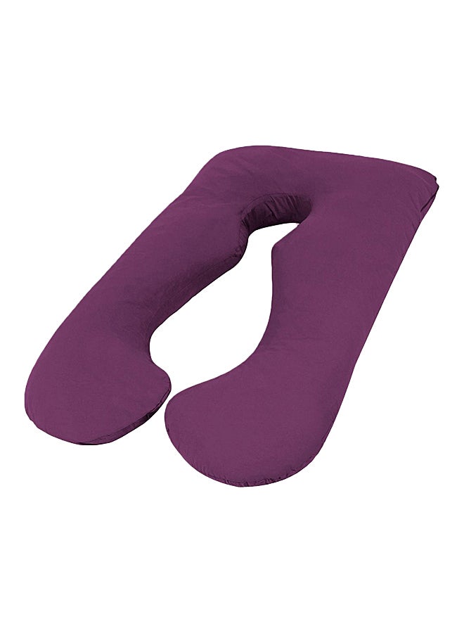 U-Shaped Polyester Maternity Pillow Purple 25x70x125cm