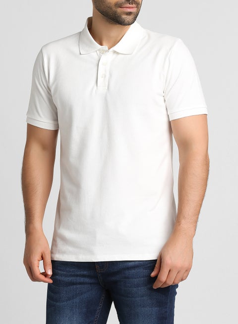 Short Sleeves Polo T-Shirt White