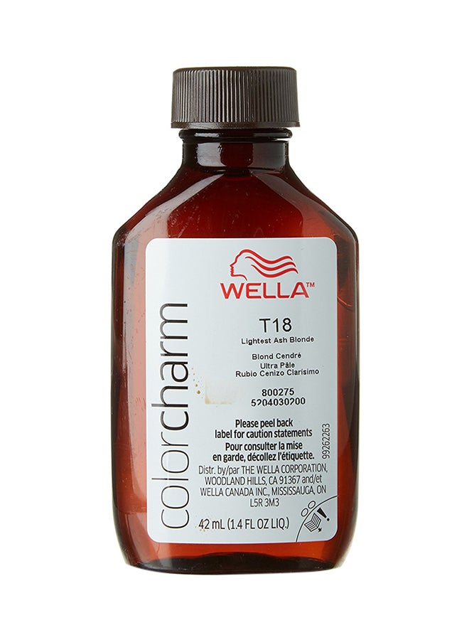 ويلا تونر سائل كولور تشارم لصبغ الشعر بلون دائم T18 أشقر رمادي شاحب 42ملليلتر - Image 1