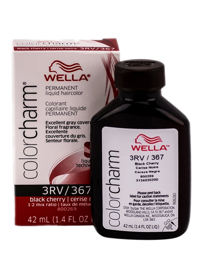 WELLA - Color Charm Permament Liquid Hair Cream 3RV/367 Black Cherry 42ml - Image 1