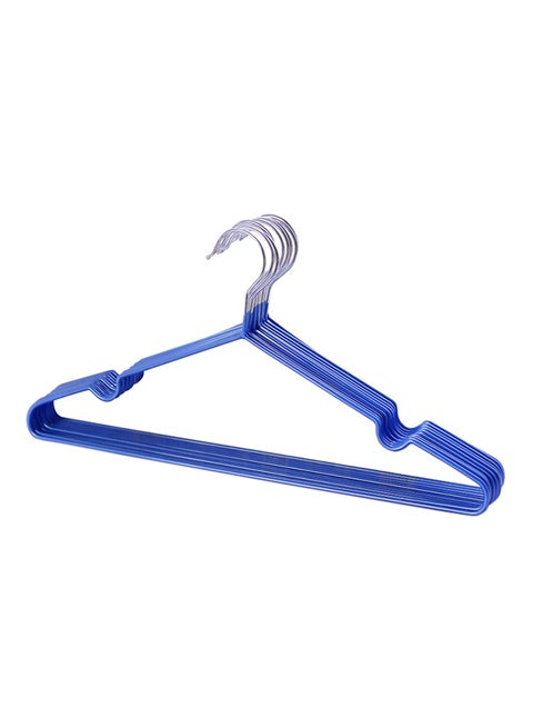 10-Piece Hanger Set Blue/Silver 40x20cm