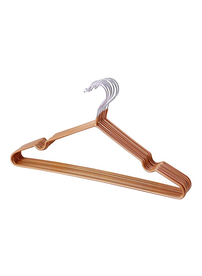 10-Piece Iron Hanger Set Brown/Silver 40x20cm 
