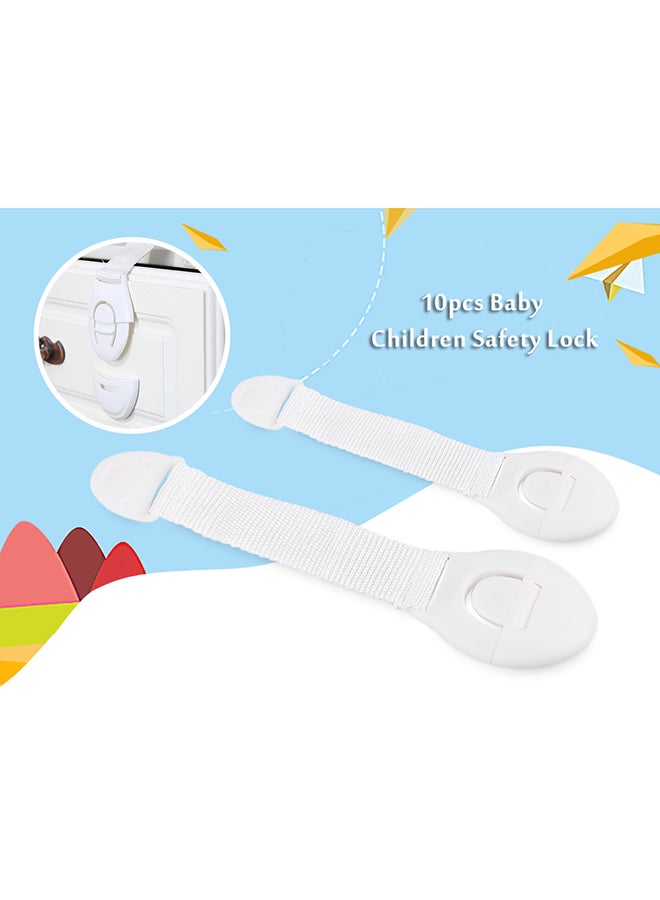 10-Piece Child Safety Lock White 21centimeter - Image 2
