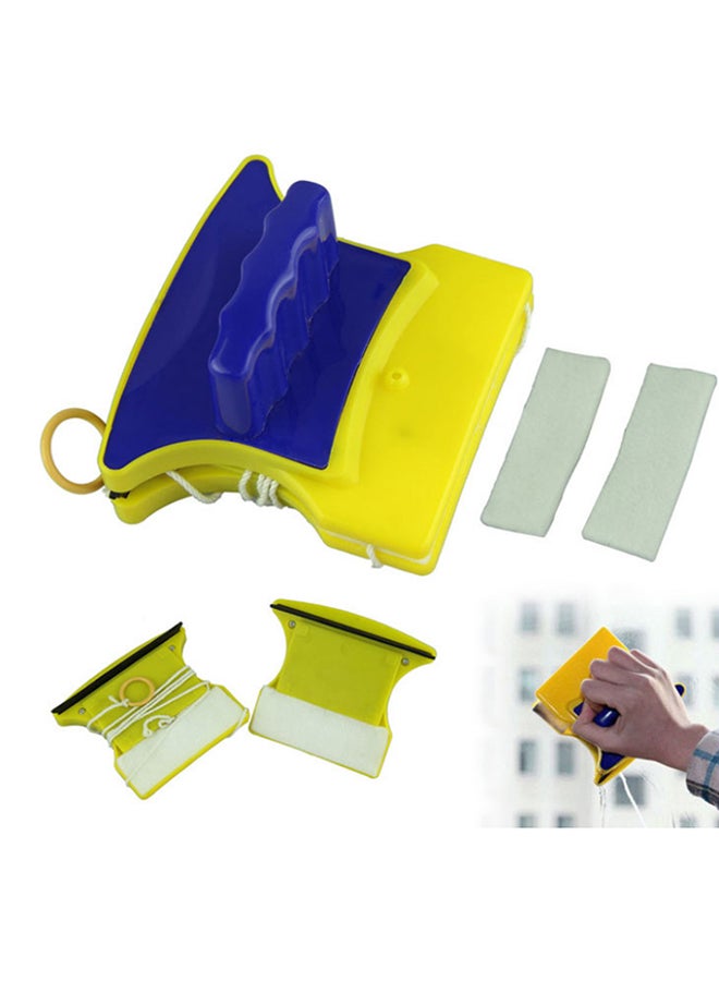 ممسحة مغناطيسية لتنظيف جانبي الزجاج أصفر/ كوبالت بلو 11.5x10x6.5سم - Image 3