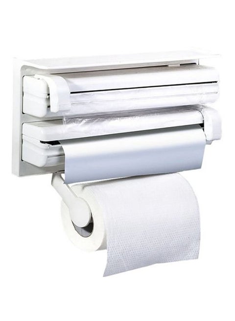 Triple Roller Kitchen Paper Dispenser White