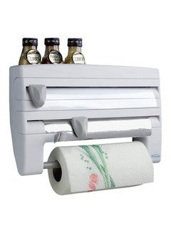 Generic Alminum Foil/Paper Dispenser With Storage Rack White 