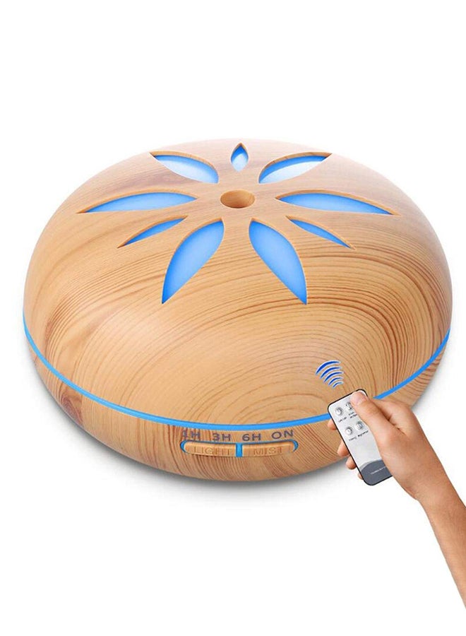 Ultrasonic LED Essential Oil Aroma Diffuser - AU Plug Light Brown - Image 3