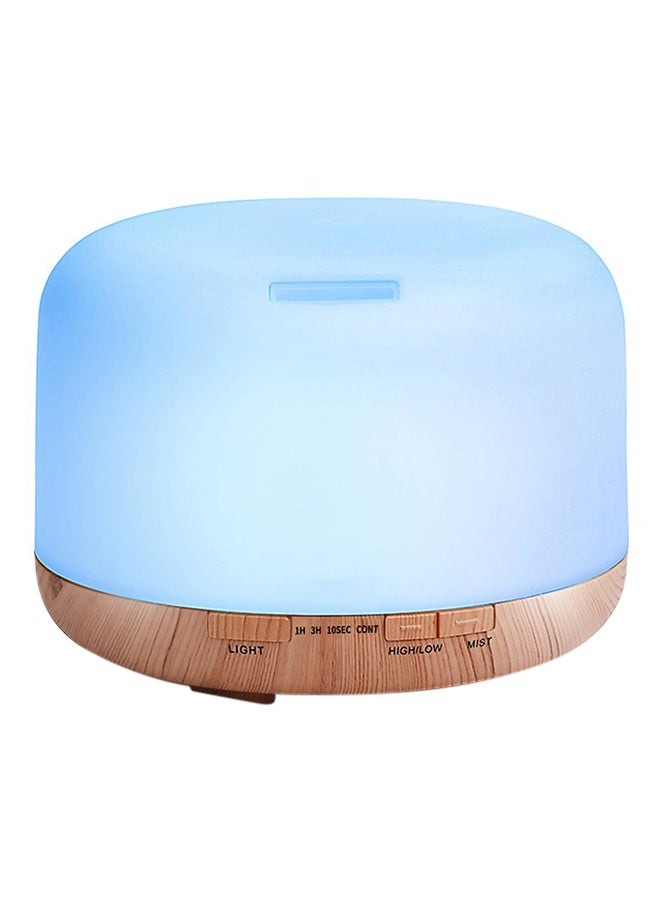 LED Night Light Essential Oil Aroma Diffuser - EU/AU/UK Plug Blue/Light Brown 