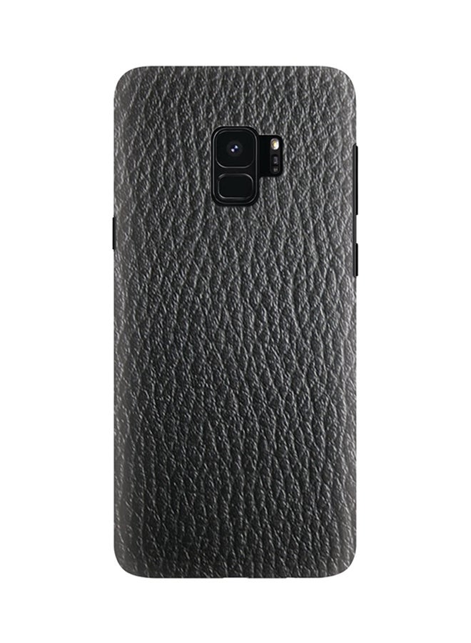 ستايلايزد غطاء سناب رفيع بمظهر غير لامع لهاتف سامسونج جالاكسي S9 جلد أسود - Image 1