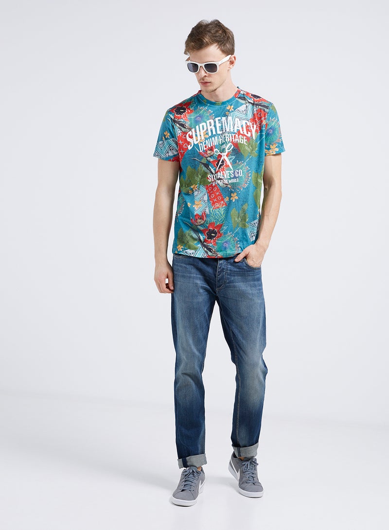 Six Valves Round Neck T-Shirt Green  - Image 3