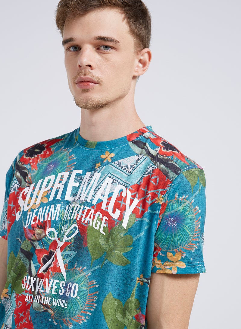 Six Valves Round Neck T-Shirt Green  - Image 4