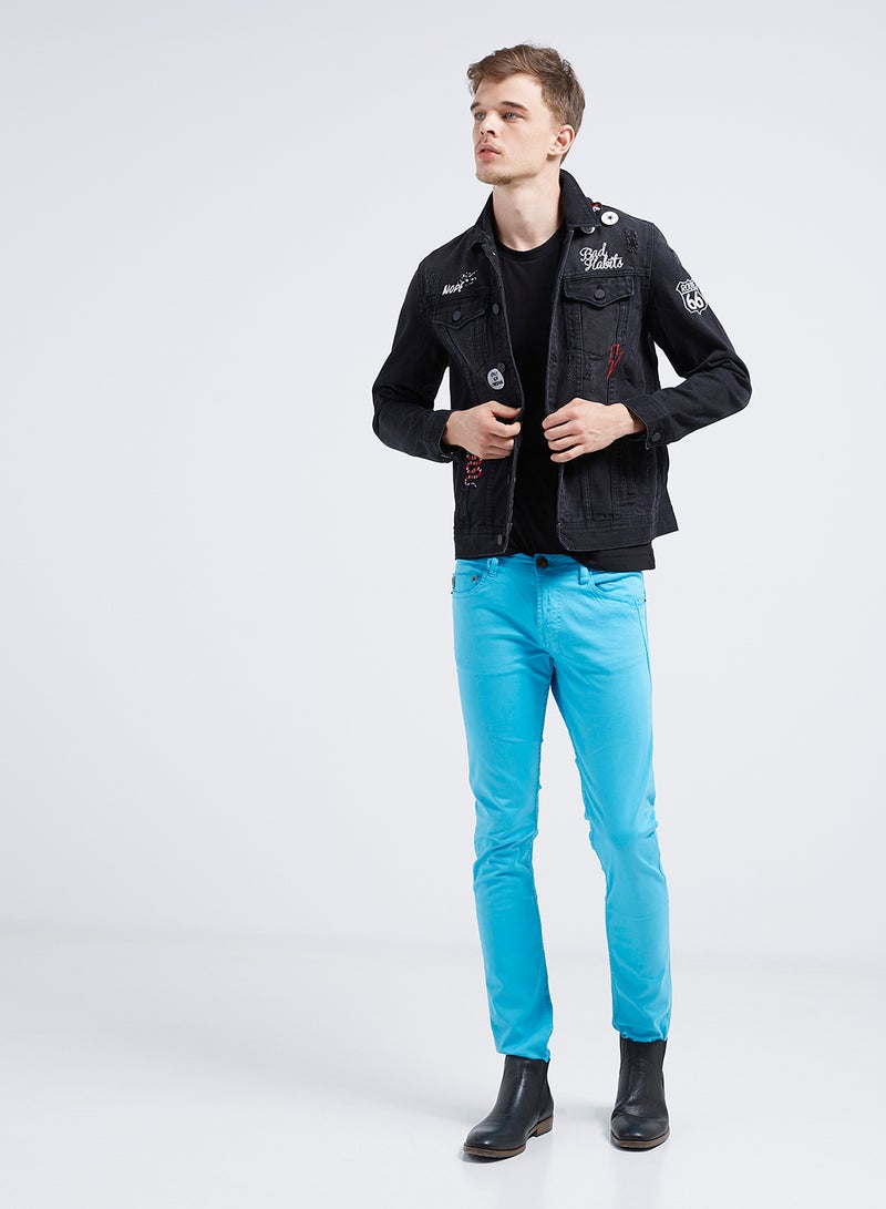 Lois - Slim Fit Tapered Trousers 246 Blue - Image 1