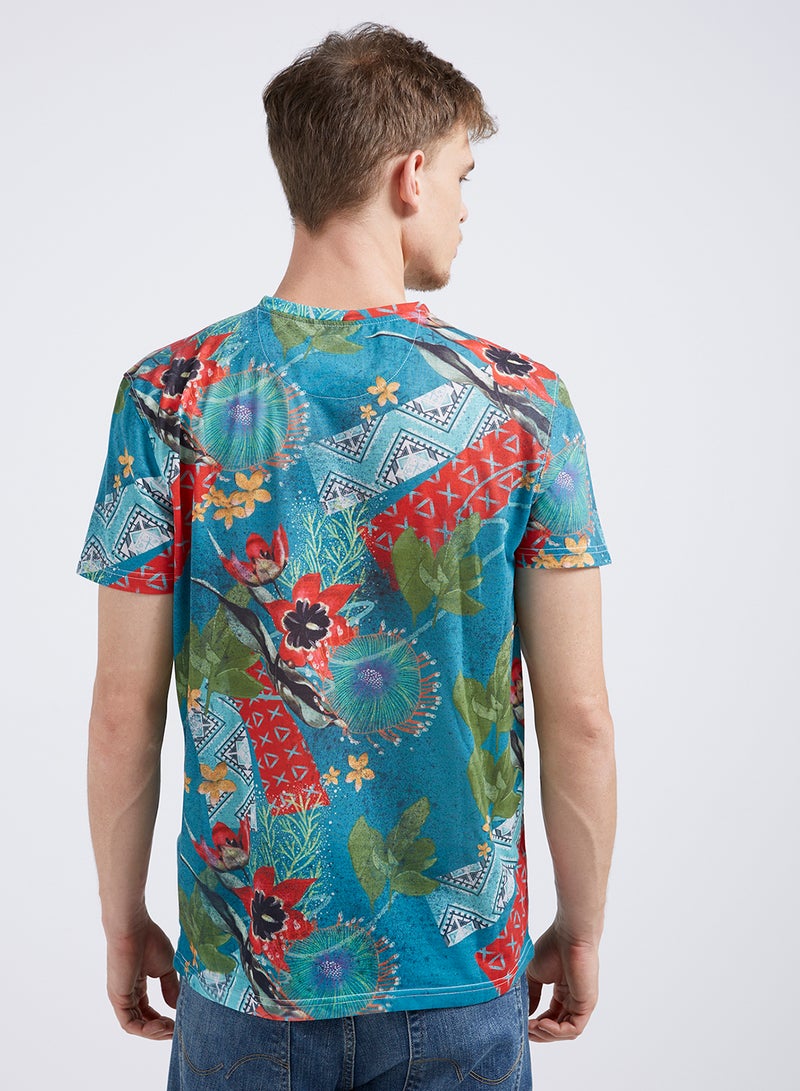 Six Valves Round Neck T-Shirt Green  - Image 2