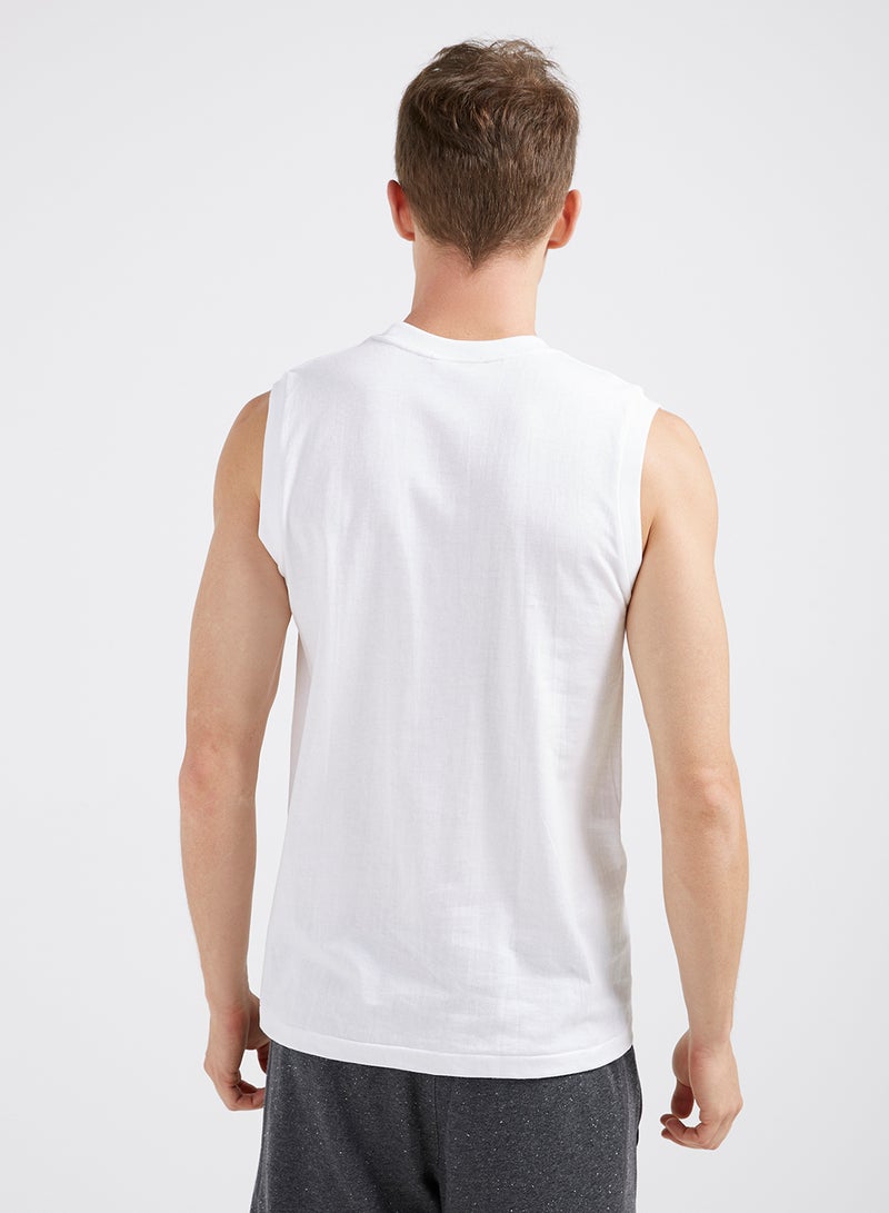BYC - Sleeveless Crew Neck T-Shirt White - Image 1