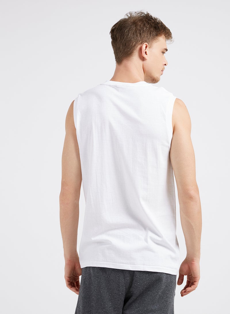 BYC - Sleeveless V-Neck T-Shirt White - Image 1