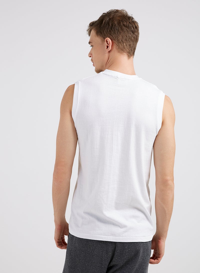 BYC - Sleeveless V-Neck T-Shirt White - Image 1