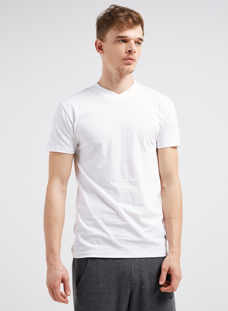 BYC V-Neck Short Sleeves T-Shirt White  - Image 1
