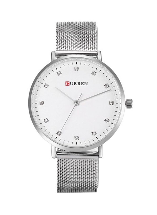 CURREN - women Water Resistant Analog Wrist Watch 9023 - 46 mm -Silver - Image 1