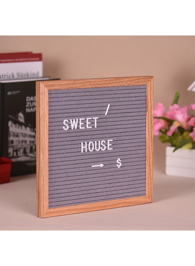 Aibecy Felt Letter Sign Board Grey/Brown/White - Image 2