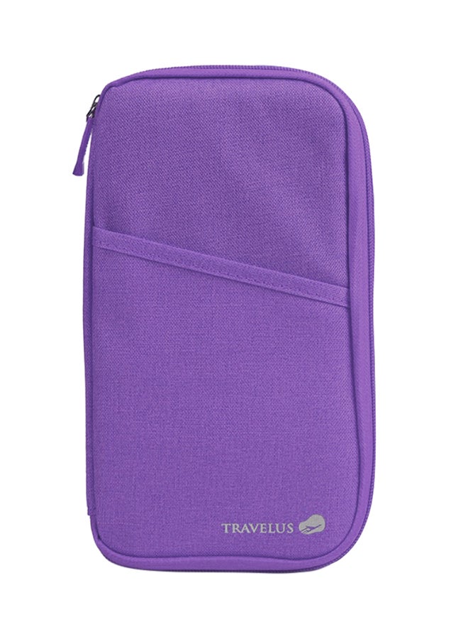 Travelus Zipper Closure Passport Ticket Holder Purple  - Image 1