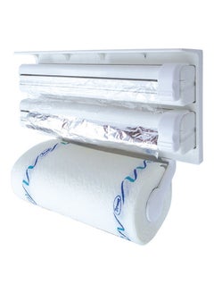 Generic Tri Stand Tissue And Food Wrap Dispenser White 