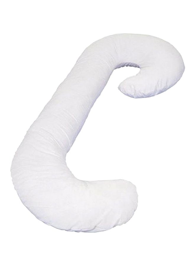 Mother Comfort C Shape Comfortable Maternity Pillow Microfiber White 150x62x25cm