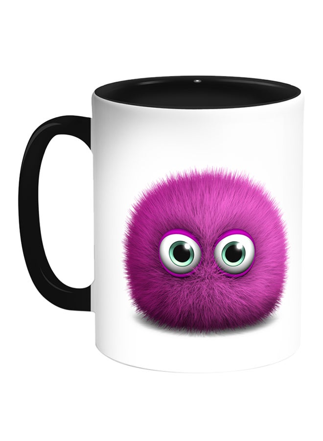 Decalac Colourful Monster Printed Coffee Mug White/Black