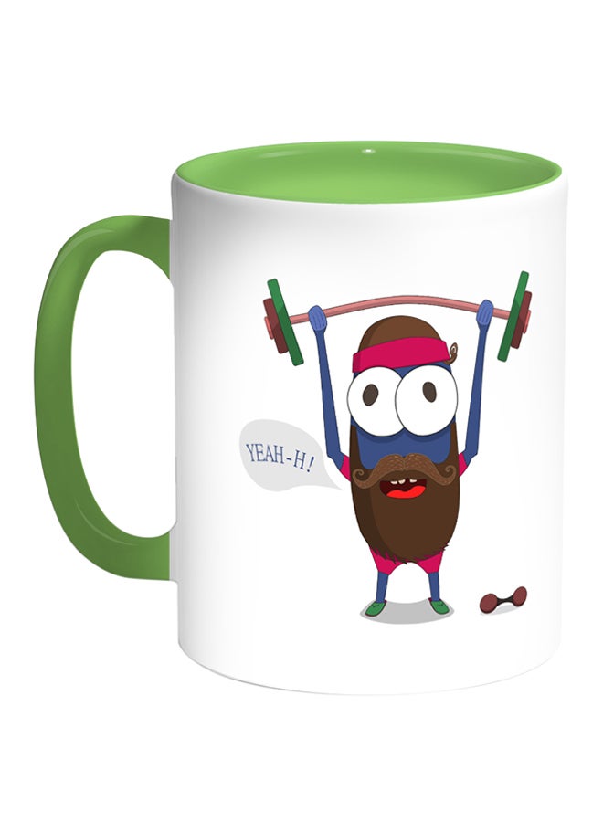 ديكالاك قدح قهوة - سبورتس أبيض/أخضر