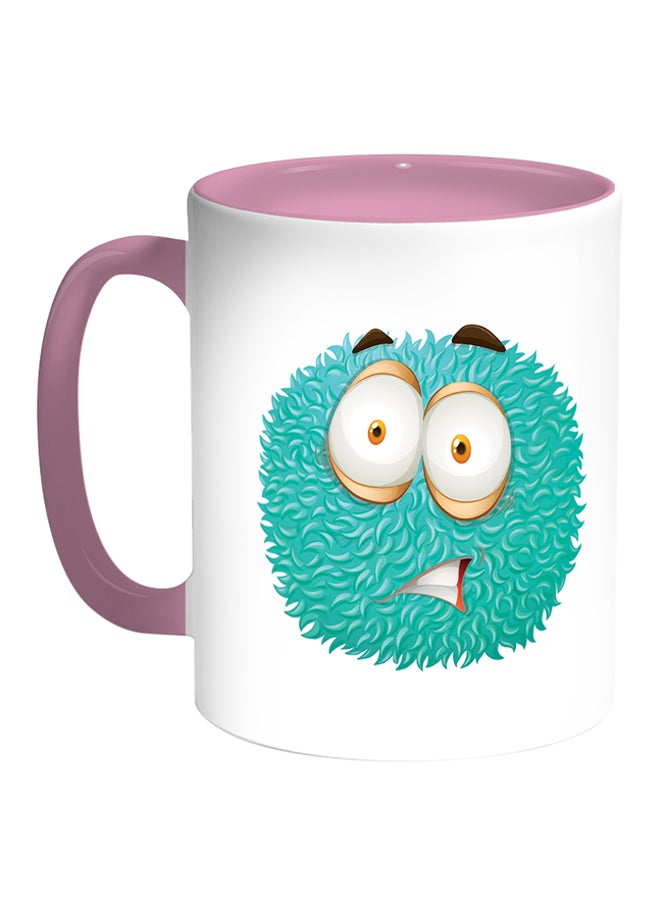 ديكالاك مج قهوة بطبعة وحش ملوّنة أبيض/ وردي