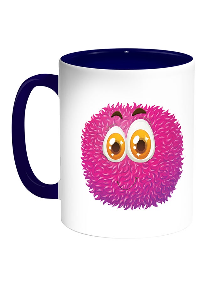 ديكالاك مج قهوة بطبعة وحش ملوّنة أبيض/أزرق