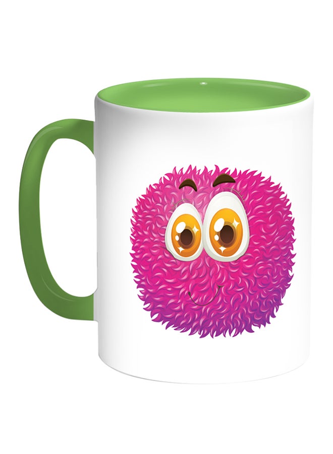 ديكالاك مج قهوة بطبعة وحش ملوّنة أبيض/أخضر