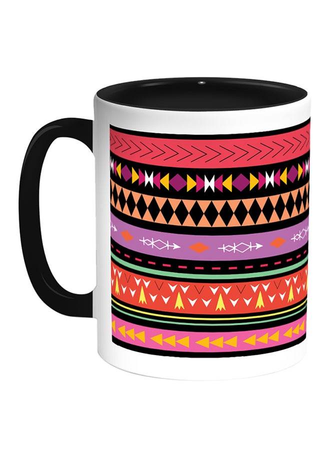 قدح قهوة - رسومات زخرفية أبيض/ أسود