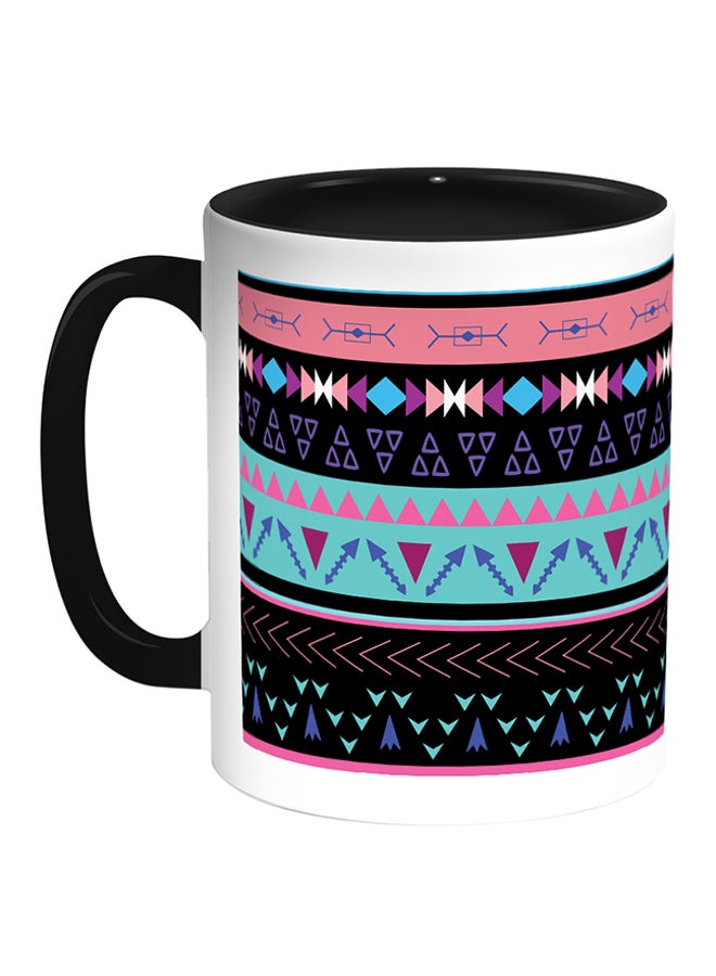 ديكالاك قدح قهوة - رسومات زخرفية أبيض/ أسود