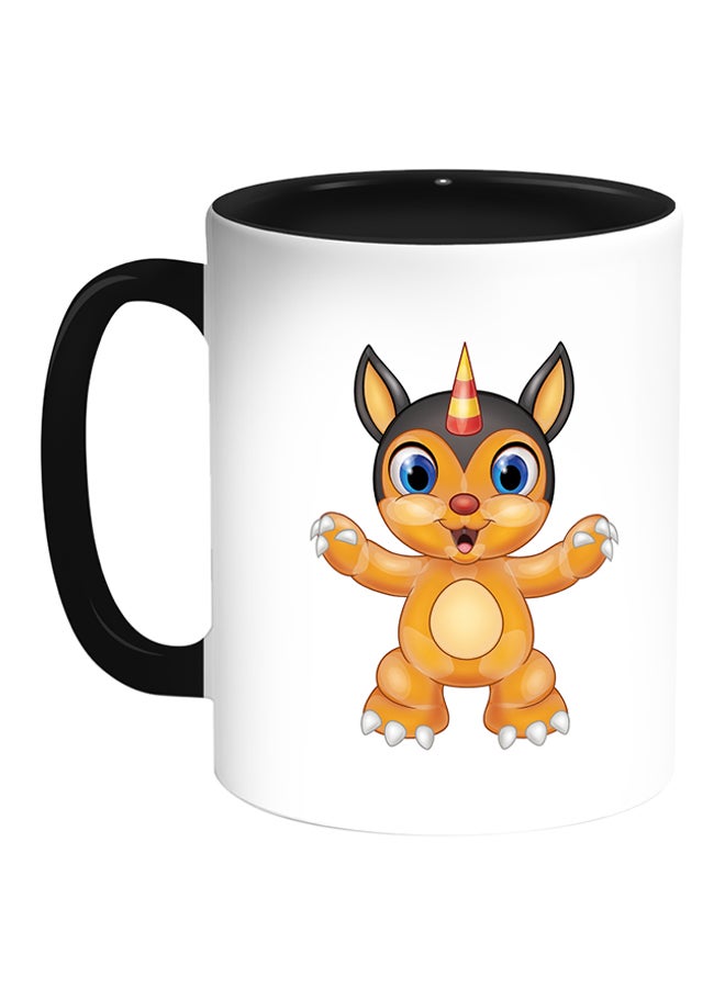 Decalac Cartoon Printed Coffee Mug White/Black