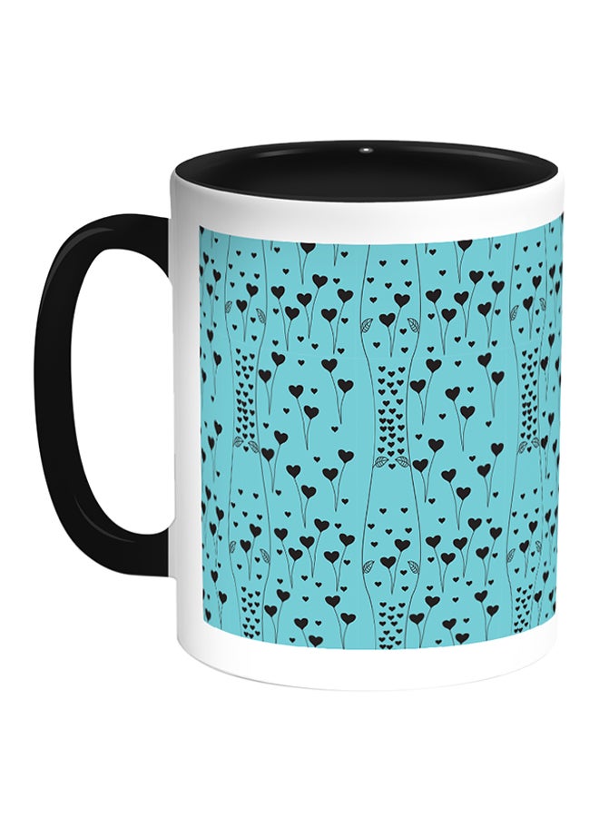 Decalac Hearts Printed Coffee Mug White/Black