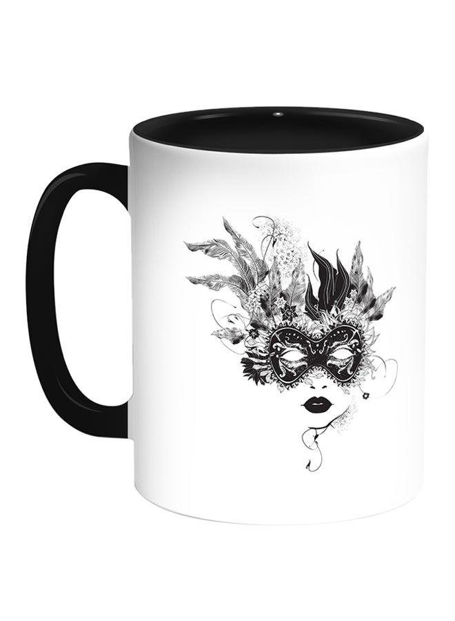 Decalac Fancy Dress Costume Printed Coffee Mug White/Black 