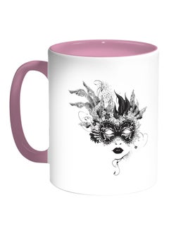 Decalac Fancy Dress Costume Printed Coffee Mug White/Pink 