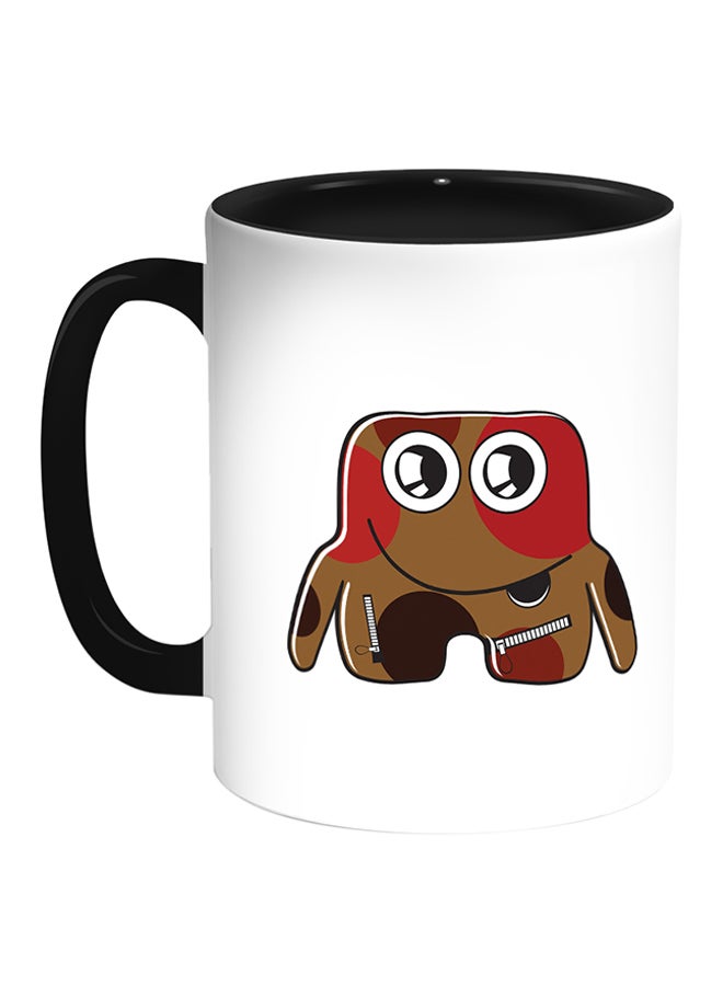 Decalac Cartoons Printed Coffee Mug White/Black