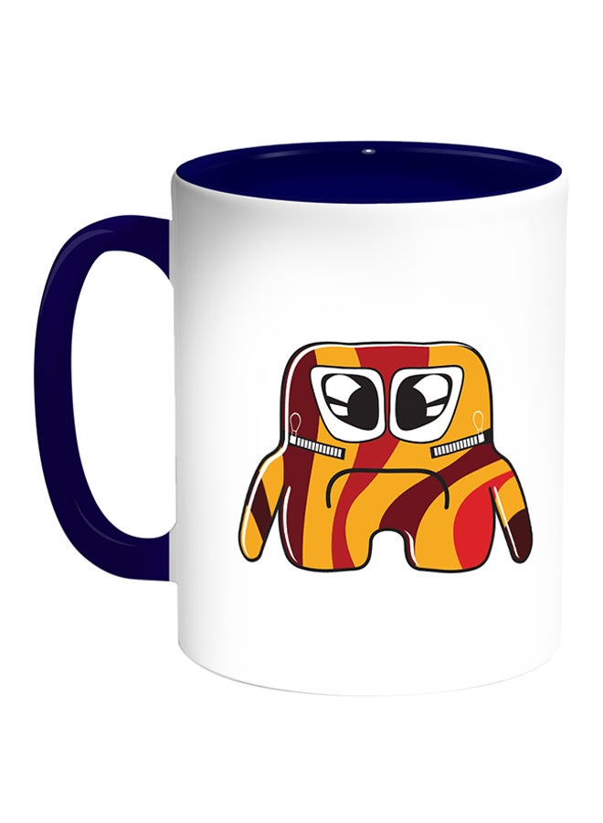 Decalac Cartoons Printed Coffee Mug White/Blue