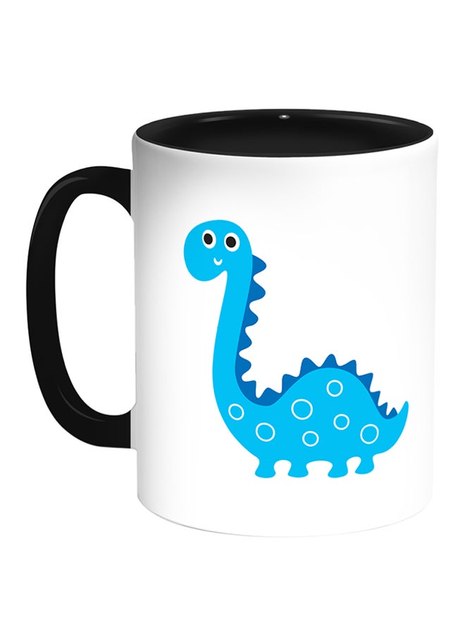 Decalac Dinosaur Printed Coffee Mug White/Black