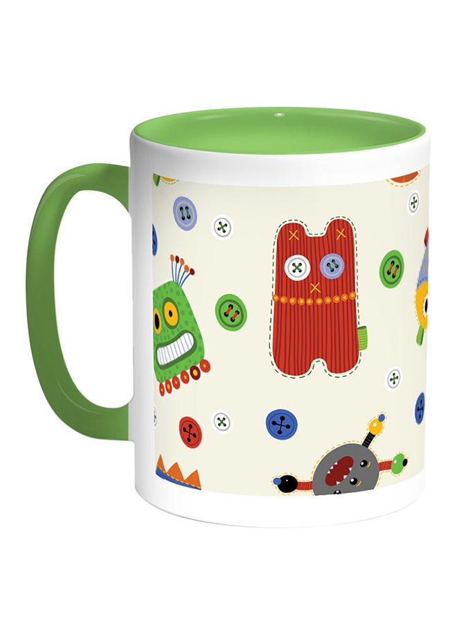 Decalac Sewing Kit Printed Coffee Mug White/Green